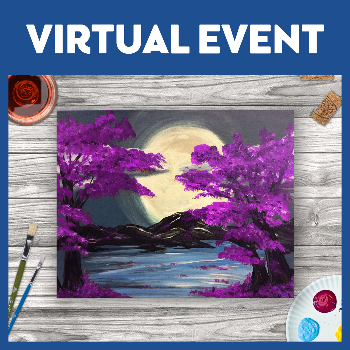 LIVE INTERACTIVE VIRTUAL CLASS - PAINTING KIT INCLUDED